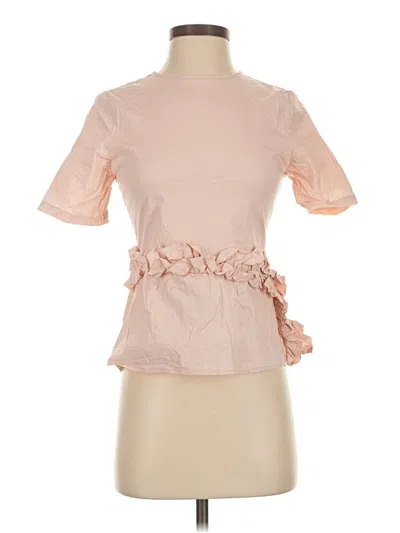 Pre-owned Walter Baker Short Sleeve Top Pink Mock Neckline Tops
