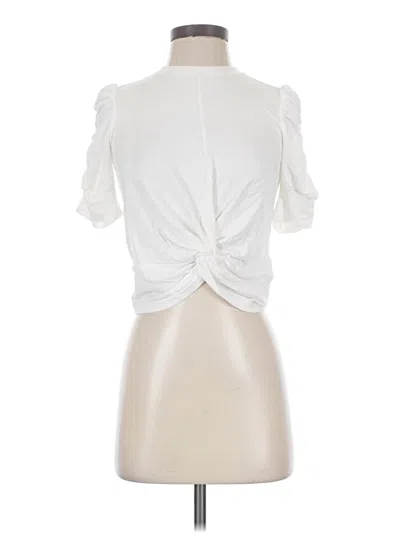 Pre-owned Walter Baker Short Sleeve Turtleneck In Ivory