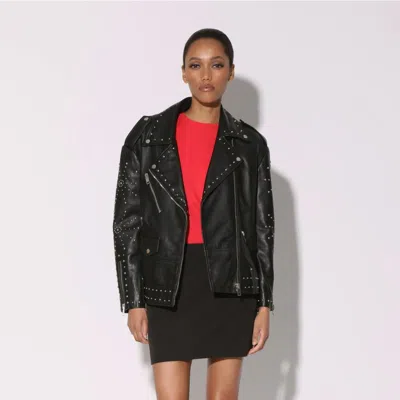 Walter Baker Skyler Studded Leather Jacket In Black