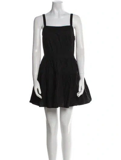 Pre-owned Walter Baker Square Neckline Mini Dress In Black