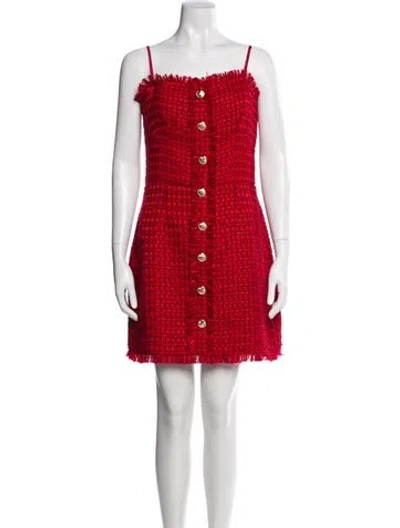 Pre-owned Walter Baker Square Neckline Mini Dress W/ Tags In Red