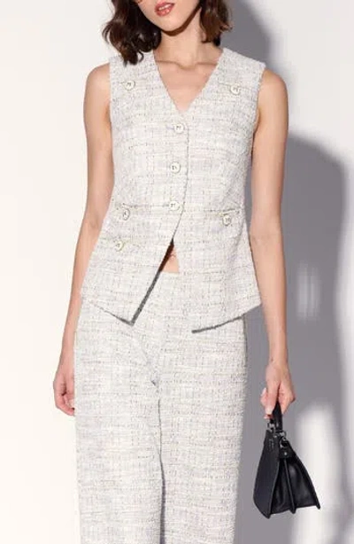 Walter Baker Starla Tweed Vest In Gray