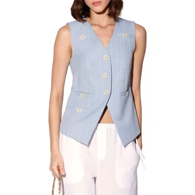 Walter Baker Starla Vest In Stone Pinstripe