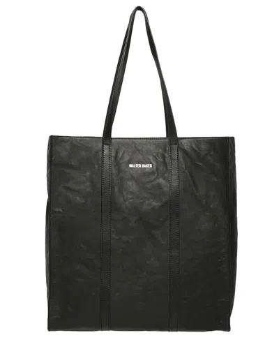 Walter Baker Stella Leather Tote In Black