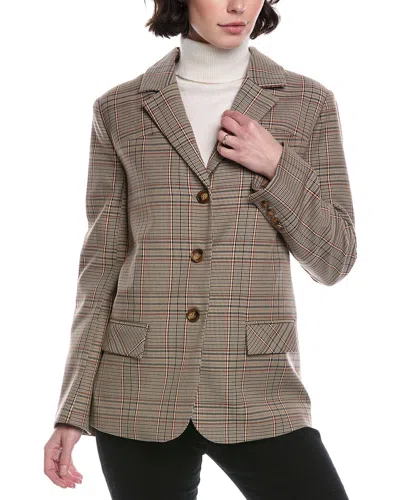 Walter Baker Stormi Relaxed Fit Blazer In Brown