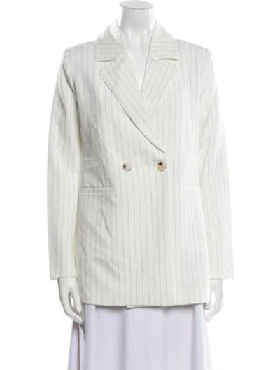 Pre-owned Walter Baker Striped Blazer In White