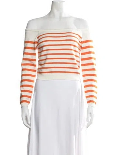 Pre-owned Walter Baker Striped Off-the-shoulder Sweater W/ Tags In Multi