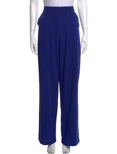Pre-owned Walter Baker Striped Wide Leg Pants In Blue