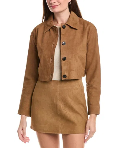 Walter Baker Suzette Leather Jacket In Brown