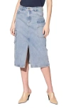 Walter Baker Women's Tally Denim Midi Skirt In Light Wash Denim