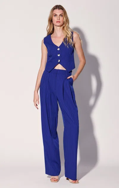 Walter Baker Tammy Pant, Royal Blue Pin Stripe In Multi