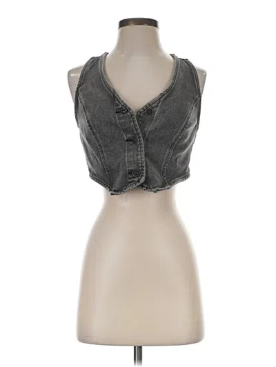 Pre-owned Walter Baker Tank Top Gray Strapless Neckline Tops
