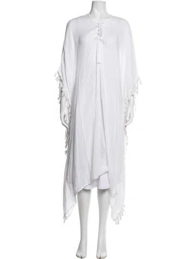 Pre-owned Walter Baker Tie Neck Sweater In White
