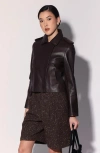 Walter Baker Trevor Leather Jacket In Brown