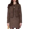 Walter Baker Tucker Tweed Jacket In Brown