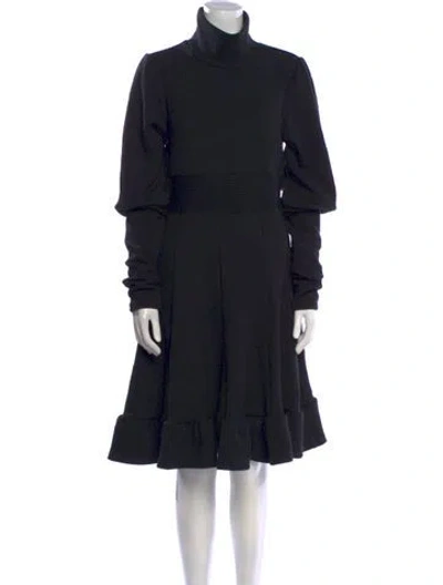 Pre-owned Walter Baker Turtleneck Knee-length Dress In Black