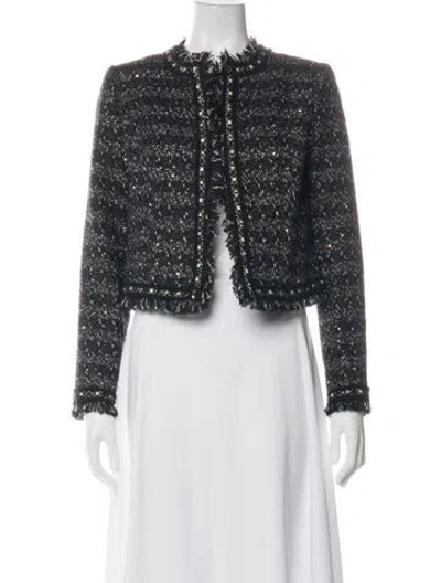 Pre-owned Walter Baker Tweed Pattern Jacket In Black