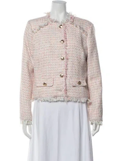 Pre-owned Walter Baker Tweed Pattern Jacket In Pink