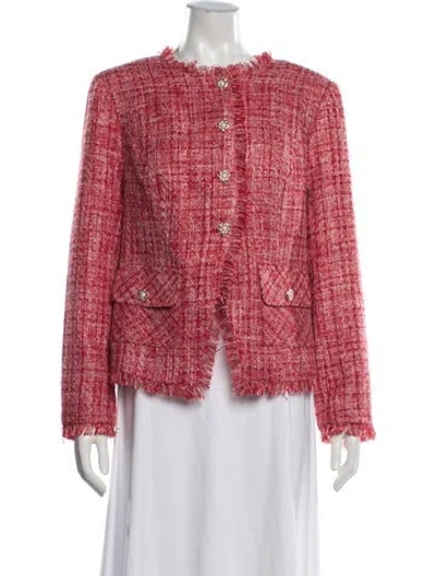 Pre-owned Walter Baker Tweed Pattern Jacket W/ Tags In Red