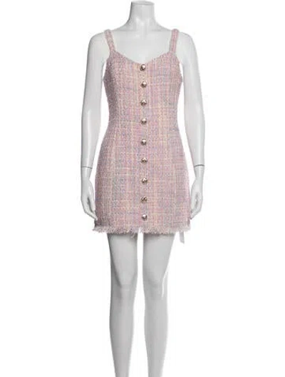 Pre-owned Walter Baker Tweed Pattern Mini Dress In Multicolor