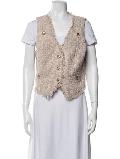 Pre-owned Walter Baker Tweed Pattern Vest W/ Tags In Neutrals