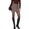 Walter Baker Vallery Houndstooth Skirt In Burgundy
