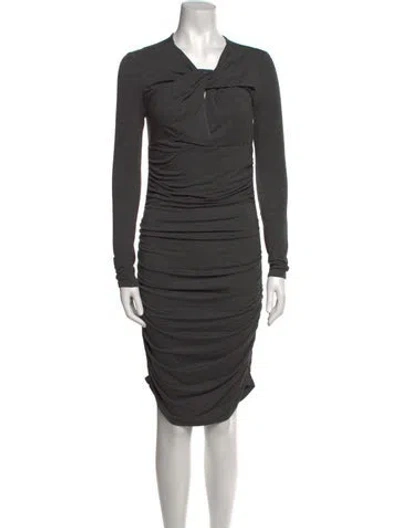 Pre-owned Walter Baker V-neck Knee-length Dress W/ Tags In Gray