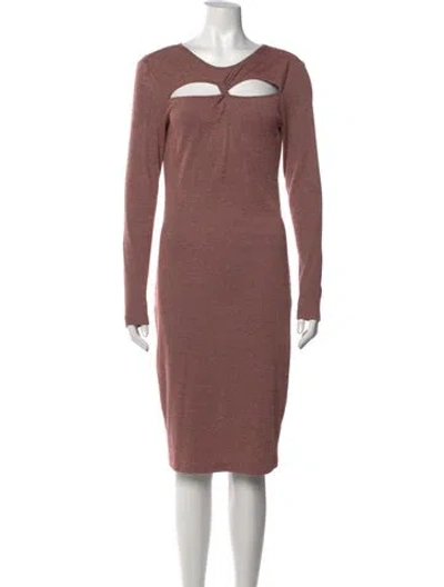 Pre-owned Walter Baker V-neck Knee-length Dress W/ Tags In Pink