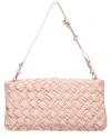 Walter Baker Whitley Woven Leather Clutch In Pink