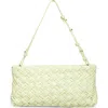 Walter Baker Whitley Woven Leather Clutch In Green