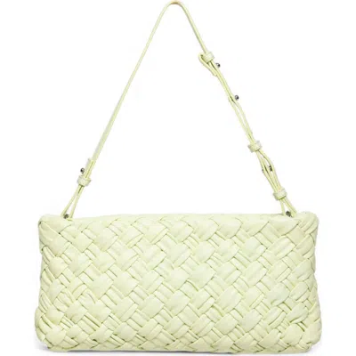 Walter Baker Whitley Woven Leather Clutch In Green