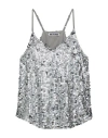 Walter Baker Woman Tank Top Silver Size Xs Polyester In Silver