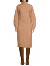 Walter Baker Women's Adaline Turtleneck Midi-sweaterdress In Brown
