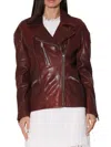 Walter Baker Alexa Leather Jacket In Red Wood