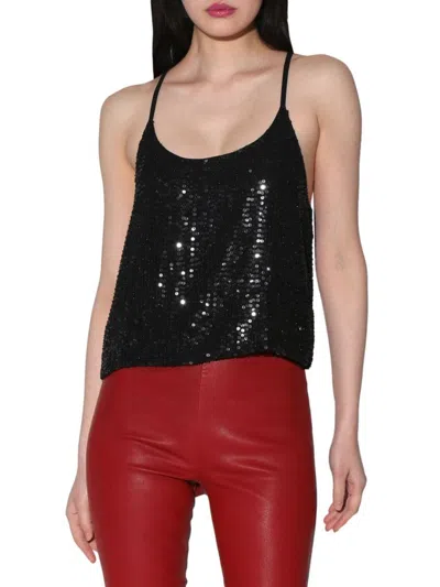 Walter Baker Women's Amber Relaxed Fit Sequin Top In Black