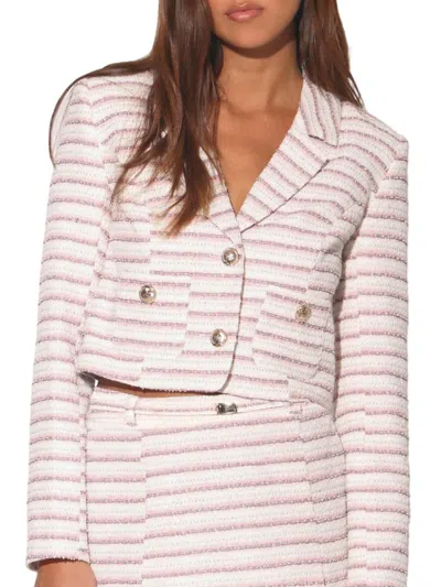 Walter Baker Women's Bayside Tweed Dixon Cropped Jacket