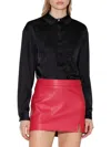 Walter Baker Women's Bella Satin Shirt In Black