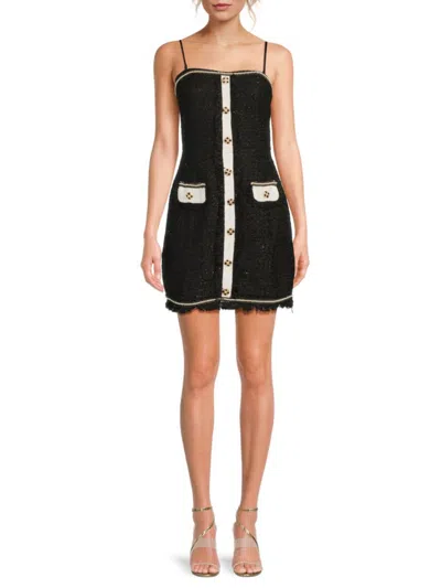 Walter Baker Women's Britney Tweed Minidress In Black