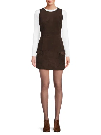 Walter Baker Women's Cheyenne Leather Sheath Minidress In Brown