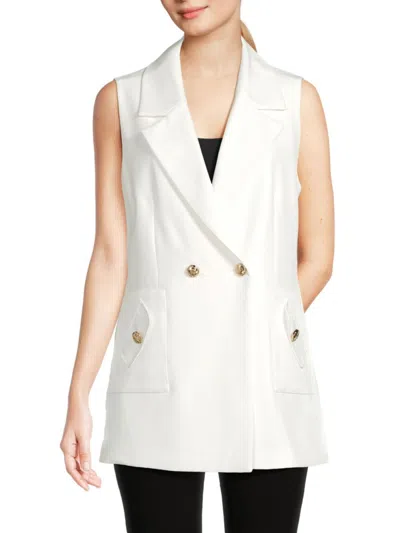 Walter Baker Women's Collin Double Breasted Vest In White