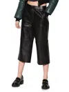 Walter Baker Women's Cooper Leather Easy Fit Cropped Pants In Black
