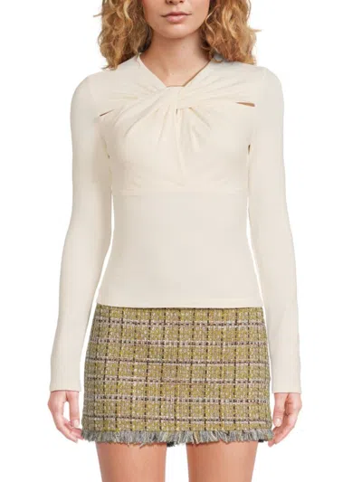 Walter Baker Women's Corinne Cutout Twist Top In Bone