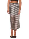 Walter Baker Nelle Open Knit Midi Skirt In Black
