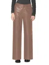 Walter Baker Cyrus Easy Fit Leather Pant In Cedar