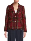 Walter Baker Women's Damon Pattern Blazer In Scotch Tweed