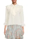 Walter Baker Women's Davina Ruffle-trim Top In Neutral