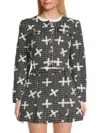 Walter Baker Davis Floral Tweed Crop Jacket In Bow Tweed