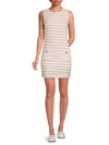 Walter Baker Women's Dominique Striped Sheath Mini Dress In Bayside