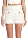 Walter Baker Dora Houndstooth Shorts In White