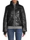 Walter Baker Women's Edwina Lamb Leather Puffer Jacket In Black